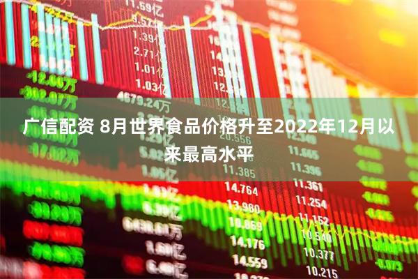 广信配资 8月世界食品价格升至2022年12月以来最高水平